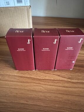 Fleur Bloom Peptide Hair Serum - Burgundy Packaging (3 Boxes)